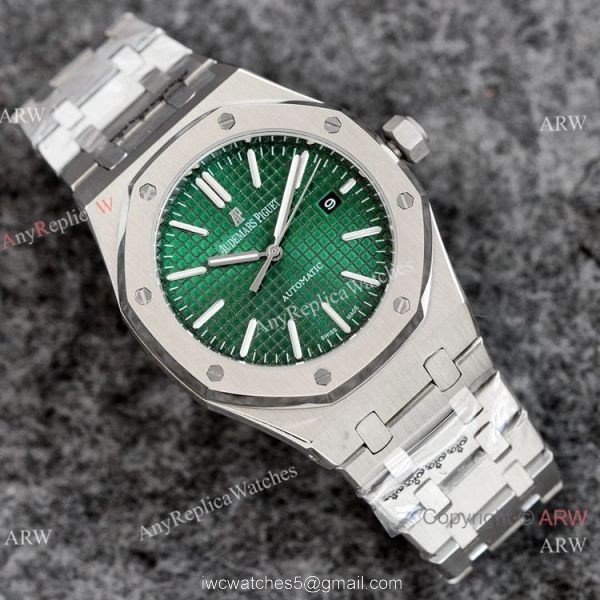 NEW! Audemars Piguet Royal Oak 15500 41mm Automatic Watches New Olive Green Dial 6