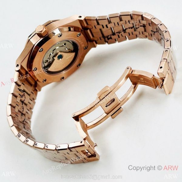 High Quality Audemars Piguet Rose Gold Royal Oak Blank Face Watch 6