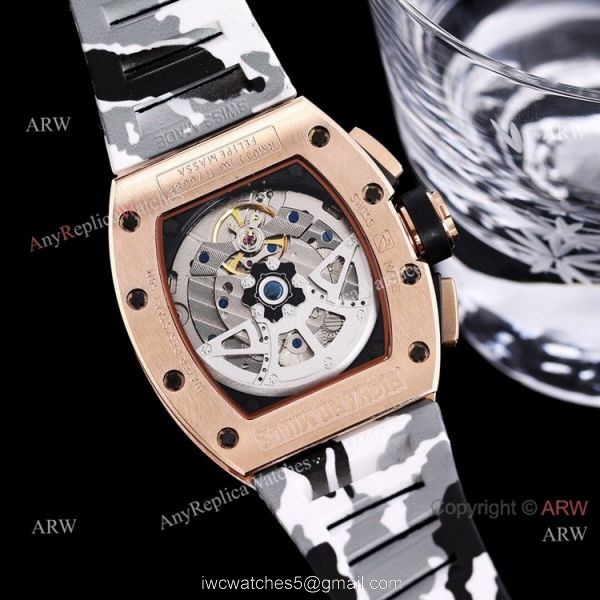 High Quality Replica Richard Mille RM011 FM Automatic Watch Camouflage Strap 6