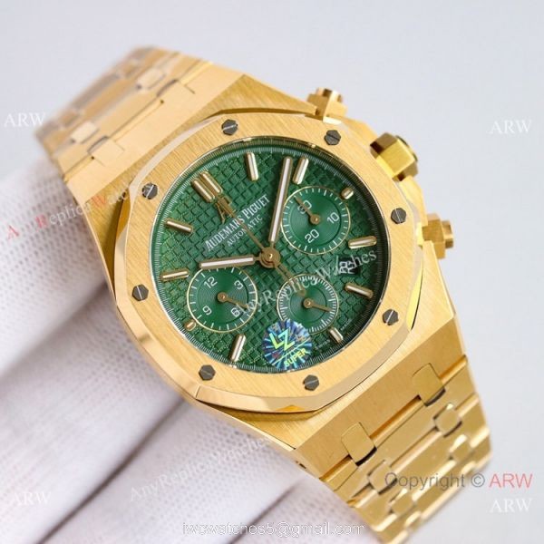 2021 New Audemars Piguet Royal Oak Green Dial 26331OR Watch Swiss Made 6
