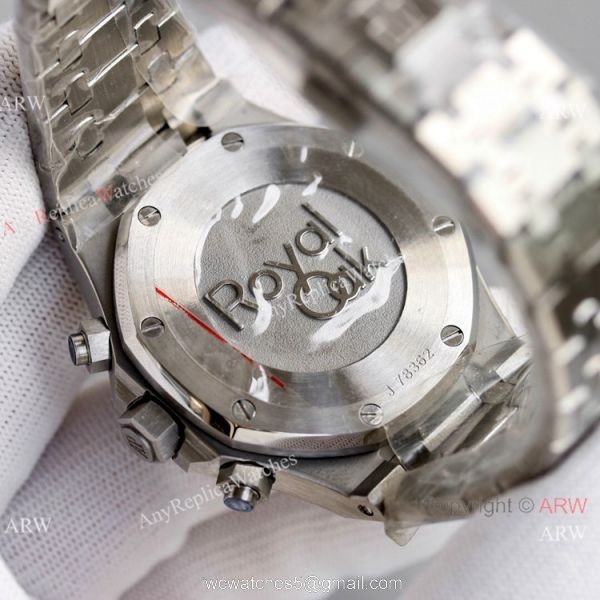 JH Audemars Piguet Royal Oak 7750 Chronograph Watch White Panda Dial 41mm 6