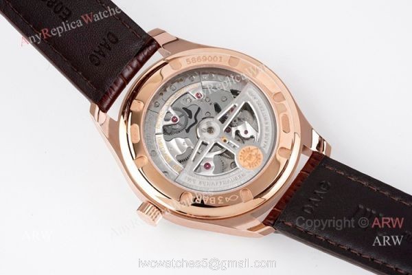 ZF Factory Iwc Portuguese 40 Rose Gold White Dial Brown Leather Strap Watch Replica 6