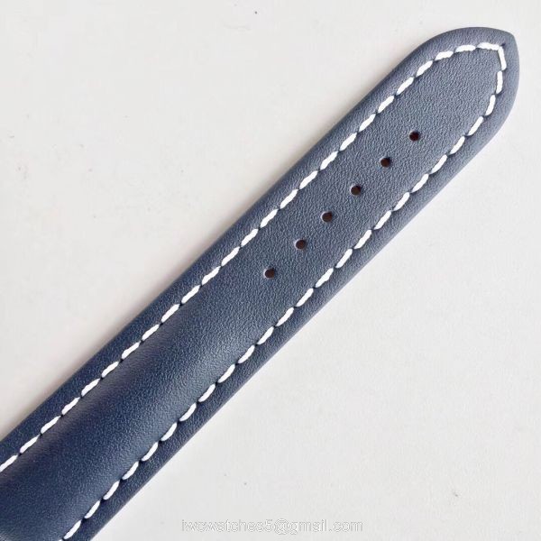 Swiss Grade Copy Breitling Transocean Day Date V7 Factory Watch Blue Dial Blue Leather Strap 6