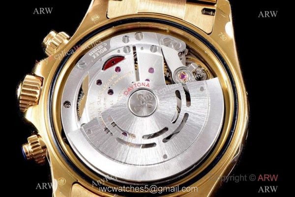 JH Factory Copy Rolex Daytona JH Swiss 4130 Watch Blue MOP Face Yellow Gold 40mm NEW 6