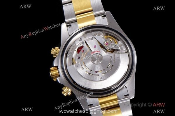 JH Factory Replica Rolex Daytona Swiss 4130 Chronograph Watch Rose Red Dial Two Tone 6