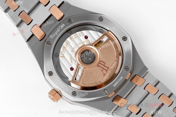 2021 New Swiss Copy Audemars Piguet Royal Oak 34mm Watch Two Tone Rose Gold Case 6