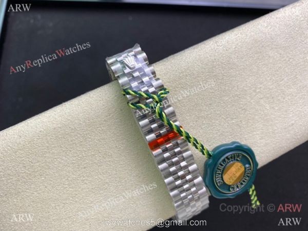 Swiss Replica Rolex Datejust WF Silver Diamond Watch 31mm Midsize 6