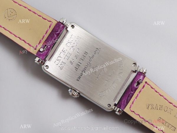 2021 New Franck Muller Long Island 952QZ Purple Leather Strap Franck Muller 1:1 Copy Watch 6