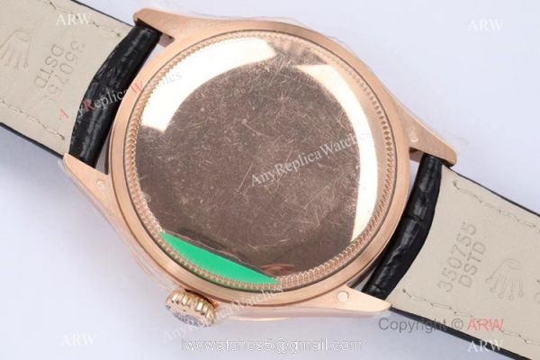 1:1 Replica Rolex Cellini Time EW Factory Swiss 3132 Automatic Watch Rose Gold Black Dial Watch For Men 6