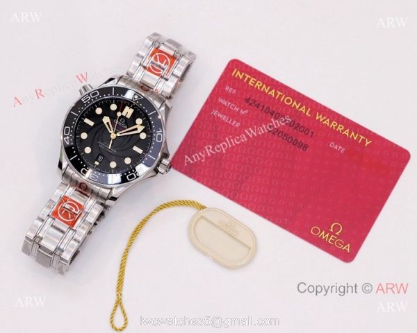Super Clone Omega Seamaster Diver 300m &8216;James Bond Limited Edition OR 8800 Watch Stainless Steel 6