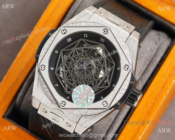 Z Factory Swiss Copy Hublot Sang Bleu Diamond Bezel Watch 2021 New 6