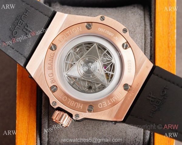 Z Factory Swiss Quality Hublot Big Bang Sang Bleu Blue Rose Gold Watch 45mm 6