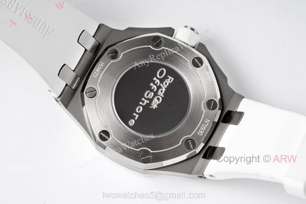 Ladies Audemars Piguet Royal Oak Offshore 37mm White Dial Quartz Watch Ref 67540sk 6