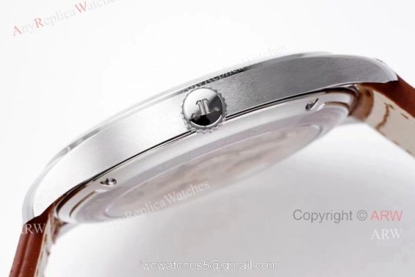 Zf Factory Jaeger-Lecoultre Master Control Date 40mm Silver Dial Brown Leather Band Replica Watch 6