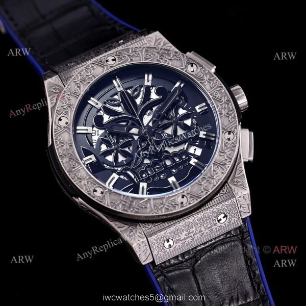 Men Hublot Classic Fusion Chronograph 42mm Black Dial Replica Watch 6