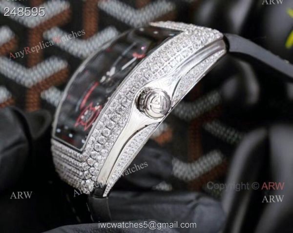 Replica Blue Franck Muller V45 Diamond Watch Franck Muller Revolution 3 Skeleton Watch 6