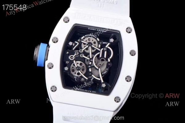 KV Factory Richard Mille RM 055 White Ceramic Watch Best Copy 6