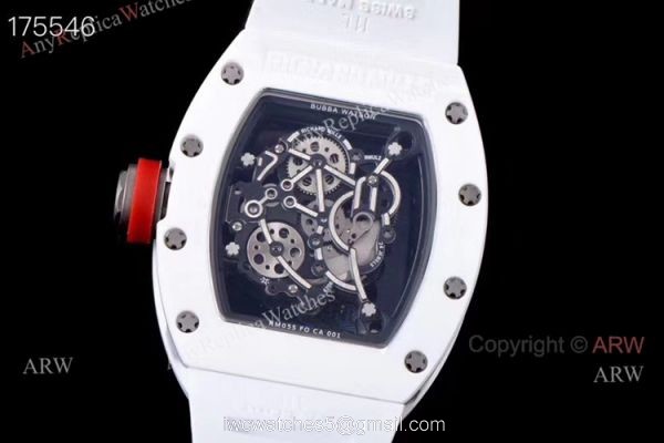 Kv Richard Mille RM 055 White Ceramic Watch Superclone For men 6