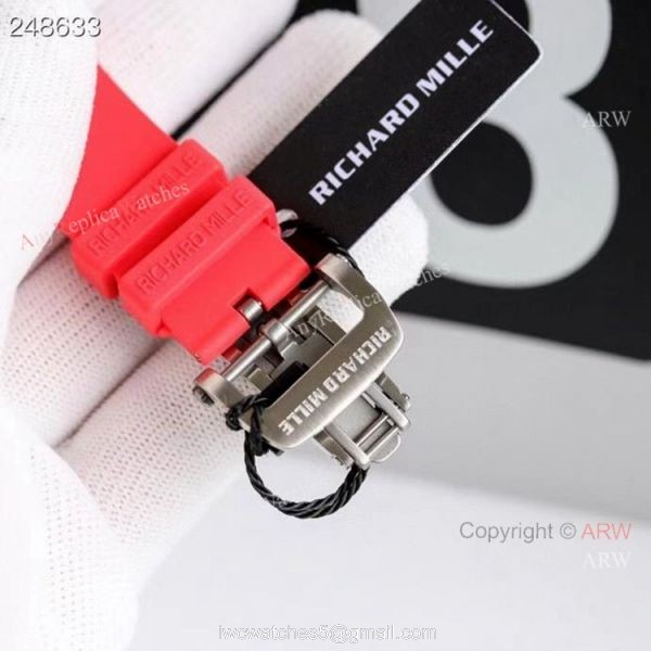 Knockoff Richard Mille RM 030 Rose Gold Watch Black Rubber Strap 6