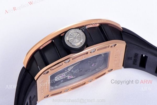 JB Factory Richard Mille RM 52-01 Skull Tourbillon Watch Rose Gold High Copy 6
