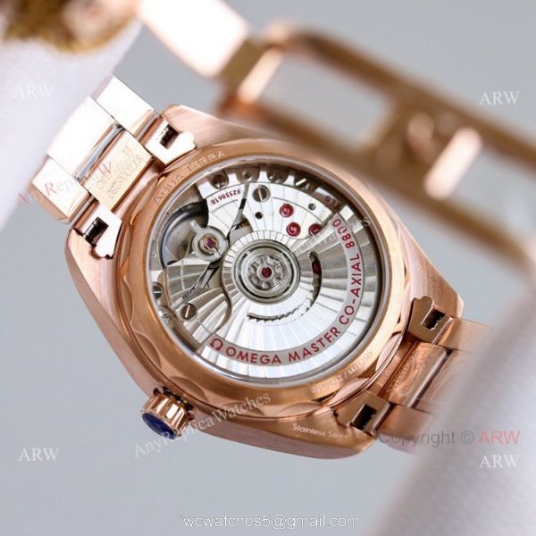Ladies Omega Seamaster Constellation 34mm Rose Gold Diamond Watch High Copy 6