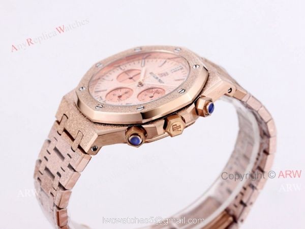 New Audemars Piguet Royal Oak Quartz Copy Watch Best AP Frosted Gold Watch 41mm 6