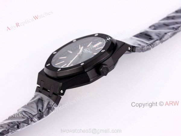 New Audemars Piguet Royal Oak Jumbo Green Dial All Black Mens Replica Watches 41mm 6