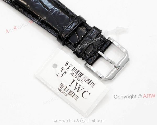 New IWC Ingenieur IW323310 Laureus Automatic Blue Face Black Leather Strap Watch Replica 6