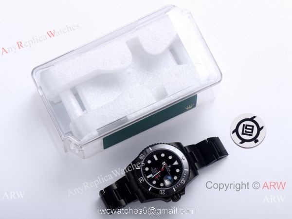 V9 Factory 1:1 Rolex Black Blaken Submariner 40mm Watch Cal.2824 PVD Case 6