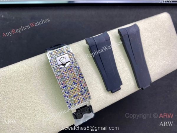Swiss Quality Copy Rolex Submariner Limited Edition Watch Black Dial Rainbow Bezel 6