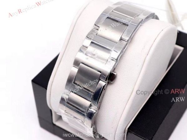 Iced Out Cartier Ballon Bleu 42mm Watch Stainless Steel Replica Watch 6