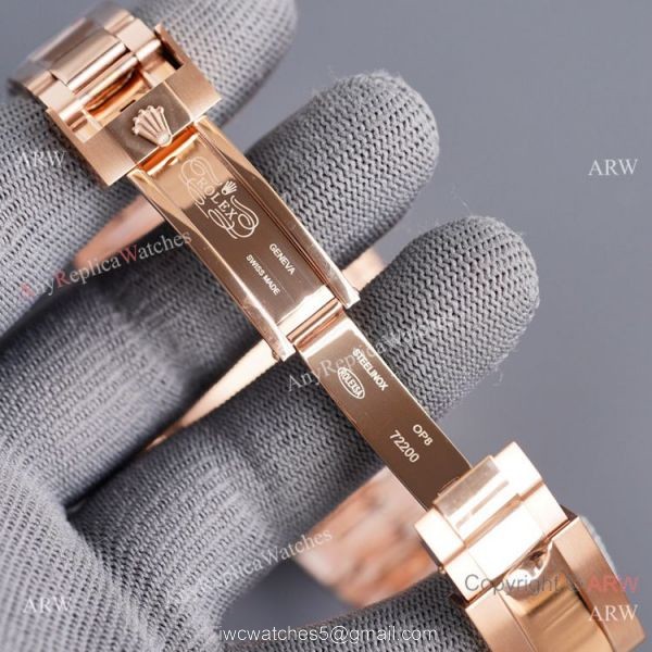 New 2021! Swiss Replica Rolex Daytona 40 Watch All Rose Gold and White Dial 6