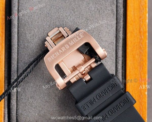 (RM Factory) High Quality Replica Richard Mille RM010 Rose Gold Diamond Watch 6