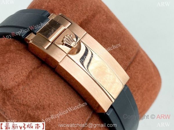 Copy Rolex Daytona A7750 Oysterflex Watch White Dial Rose Gold 6