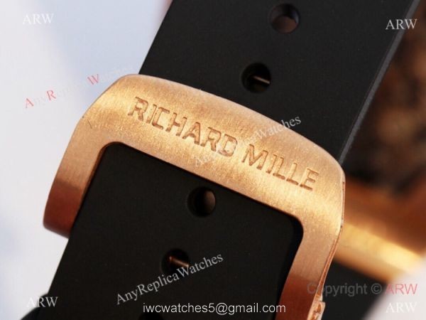 Super Clone Richard Mille RM001 Real Tourbillon Rose Gold Watch JB Factory 6