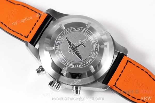 ZF Factory V2 IWC Pilots Replica Watch Swiss 7750 Black Leather Strap 6