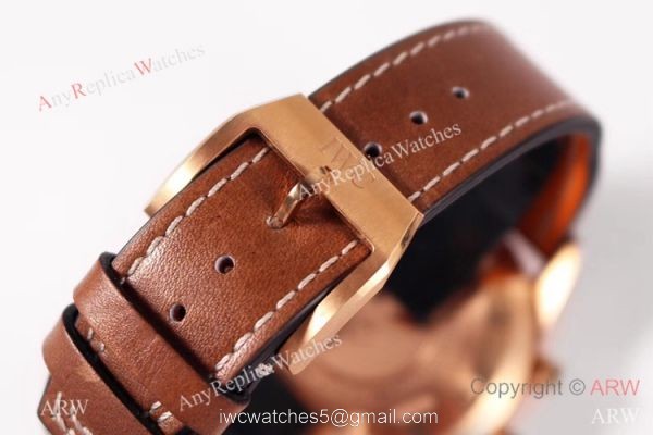 ZF Factory V2 IWC Pilots Chronograph IWC3777 Rose Gold Case Bucherer Blue Dial 6