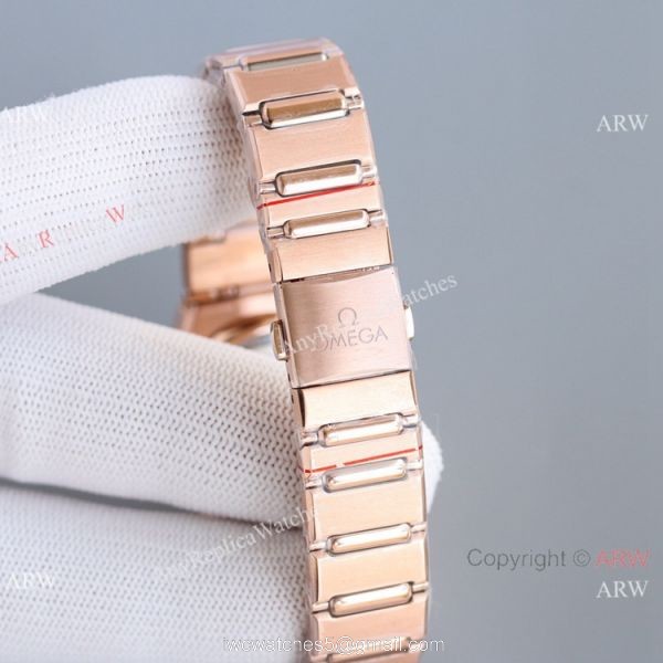 Swiss Copy Omega Constellation 8700 Automatic Watch 29mm Rose Gold New Face 6