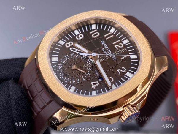 ZF Factory Patek Philippe Aquanaut 5164A Men Watch Rose Gold Chocolate Dial 40.8mm 6
