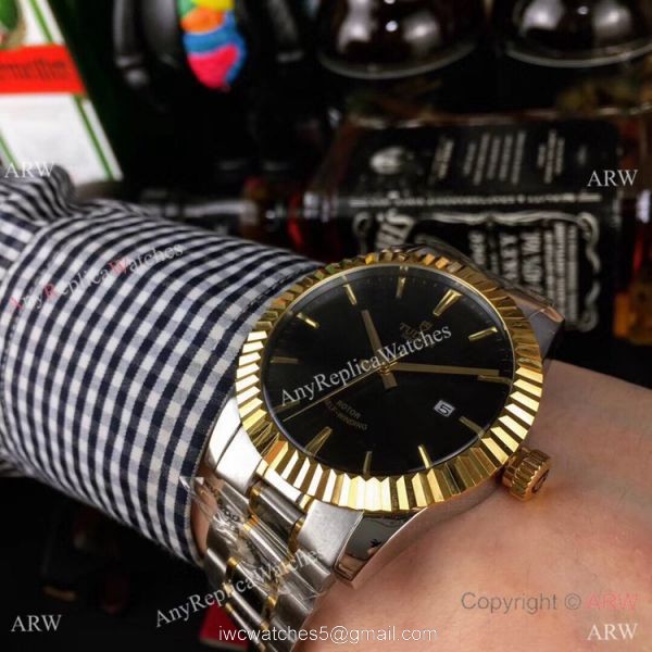 Tudor Geneve m12510 Copy Watches Two Tone Champagne Dial 6