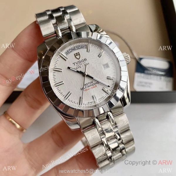 Copy TUDOR Glamour Date+Day Watch m56000 White Dial Watches 6