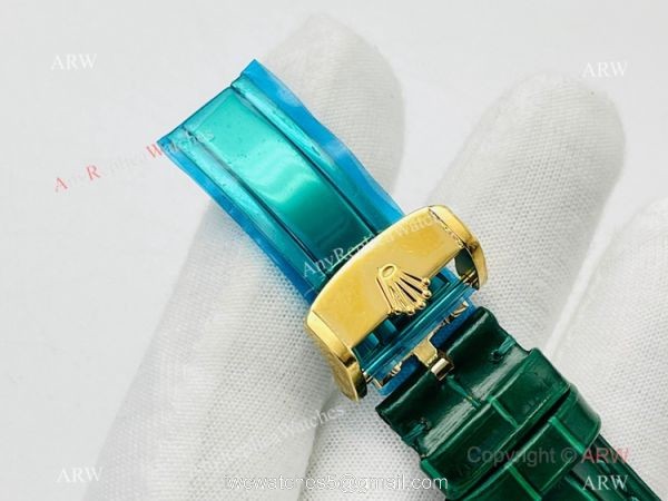 DR Factory Rolex Day date Green Version Copy Watch Swiss 2836 Movement 6