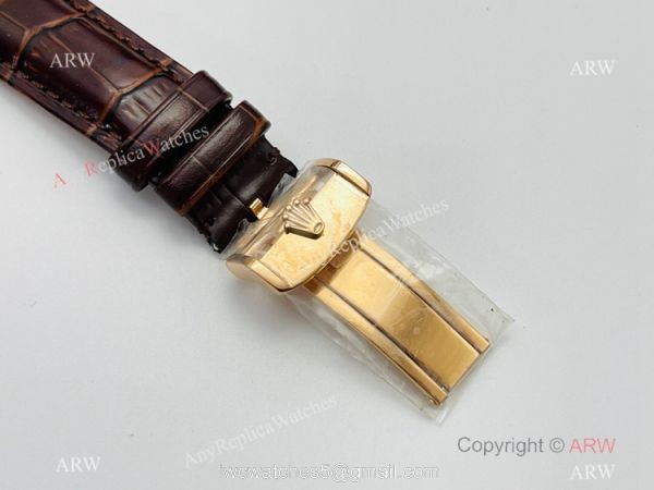 DR Factory Rolex Day date Rose Gold 36mm Copy Watch Swiss 2836 Movement 6