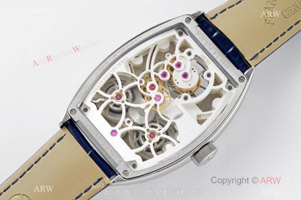 AB Factory Copy Franck Muller Cintree Curvex Imperial Tourbillon Watch 39.6mm Blue Dial 6