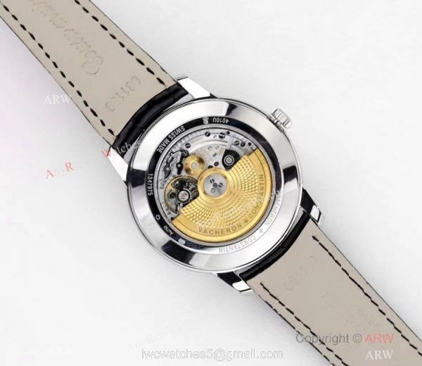 2021 New! Swiss Copy Vacheron Constantin Patrimony Moon Watch White Dial with Retrograde Date 6