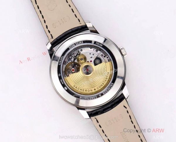 2021 New! Swiss Vacheron Constantin Moon Phase Watch Black Dial with Retrograde Date 6