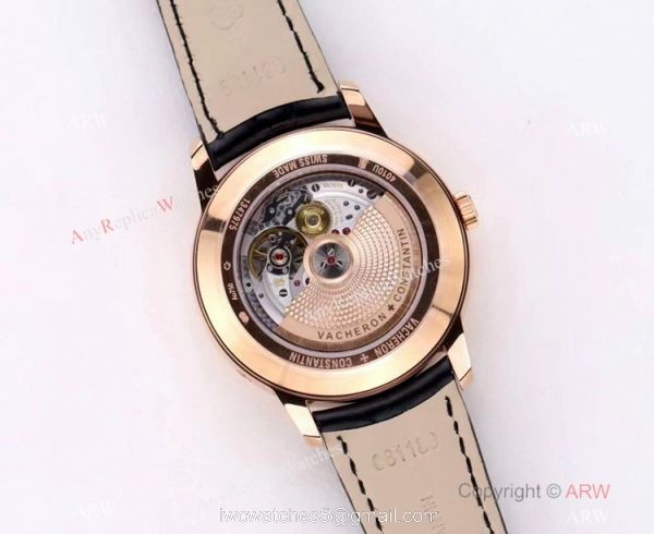 2021 New! Swiss Vacheron Constantin MoonPhase Retrograde Date Watch Rose Gold 6