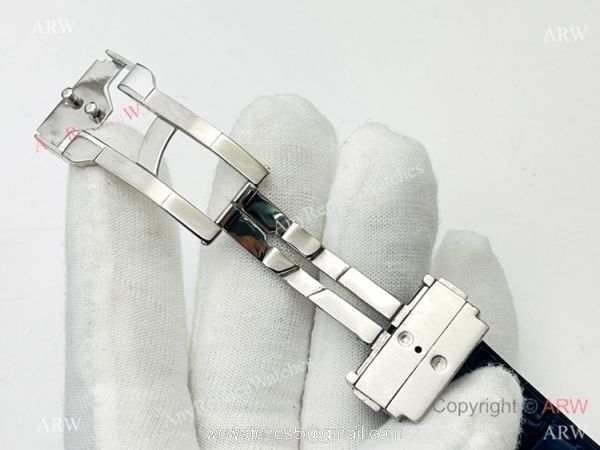 HB Factory V3 version Hublot Classic Fusion Swiss Hub1213 Watch Iced Out Silver Case Blue Dial 6