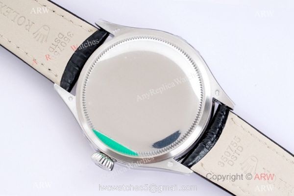 (EW) Swiss Grade Rolex Cellini Date 39mm Watch Ss Black Dial Men Size 6