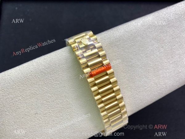 (EW)Rolex Day-Date 40mm 228238 Copy Watch Swiss 3255 Diamond Markers Gold Presidential bracelet 6